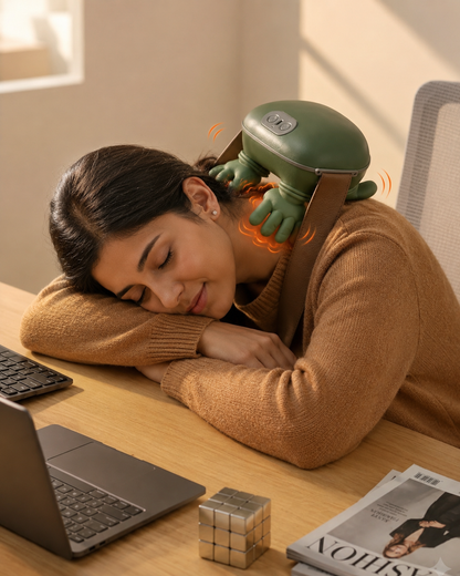 Wearable Neck & Shoulder Massager with Hand-Grip Design