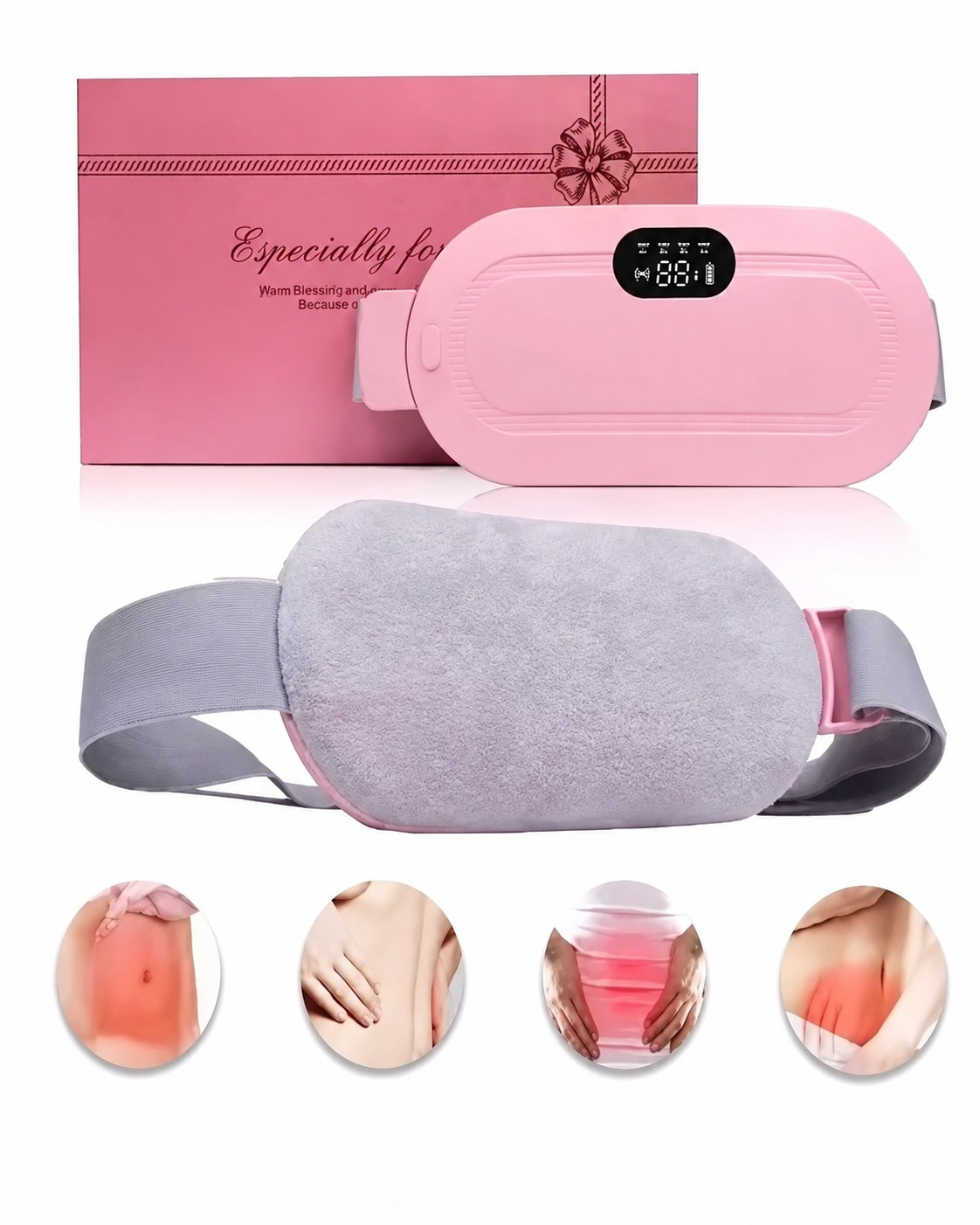 Smart Period Cramp Relief Massager & Heating Pad