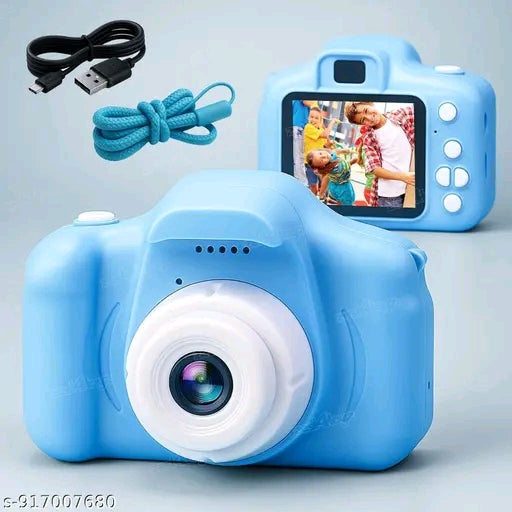 Kids Digital Video Camera with 2-Inch Screen - USB Rechargeable (Blue)